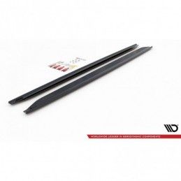 Maxton Side Skirts Diffusers Audi RS4 B7 Gloss Black, A4/S4 B7