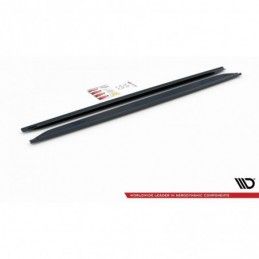 Maxton Side Skirts Diffusers Audi RS4 B7 Gloss Black, A4/S4 B7