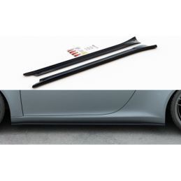 Maxton Side Skirts Diffusers Porsche 911 Carrera 991 Gloss Black, 991