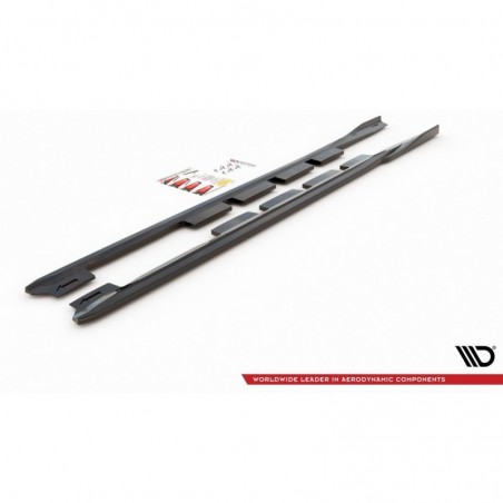 Maxton Side Skirts Diffusers Ford Mondeo Mk5 Facelift/Preface Gloss Black, FORD