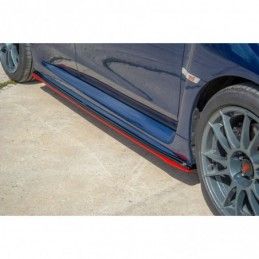 Maxton SIDE SKIRTS DIFFUSERS V.2 SUBARU WRX STI Gloss Black + Red, MAXTON DESIGN