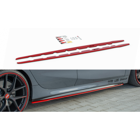 Maxton Side Skirts Diffusers V.2 for BMW 1 F40 M-Pack/ M135i , Serie 1 F40