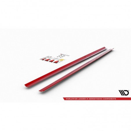 Maxton SIDE SKIRTS DIFFUSERS VW POLO MK6 GTI RED, MERCEDES