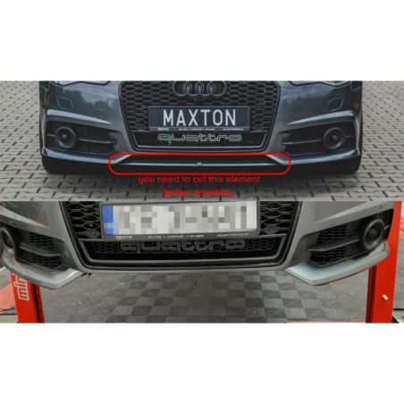 Maxton Front Splitter Audi S6 / A6 S-Line C7 FL , A7/ S7 / RS7 - C7