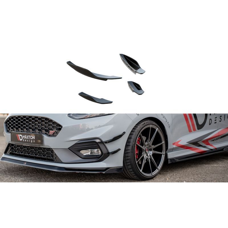 Maxton Front Bumper Wings (Canards) V.2 Ford Fiesta Mk8 ST / ST-Line , FORD