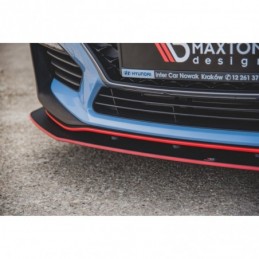 Maxton Racing Durability Front Splitter Hyundai I30 N Mk3 Hatchback / Fastback Black-Red, Hyundai