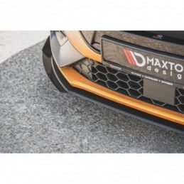 Maxton Racing Durability Front Splitter + Flaps Ford Focus ST / ST-Line Mk4 Black + Gloss Flaps , FORD