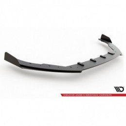 Maxton Racing Durability Front Splitter + Flaps Ford Focus ST / ST-Line Mk4 Black + Gloss Flaps , FORD