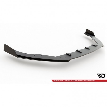 Maxton Racing Durability Front Splitter + Flaps Ford Focus ST / ST-Line Mk4 Black + Gloss Flaps , FORD