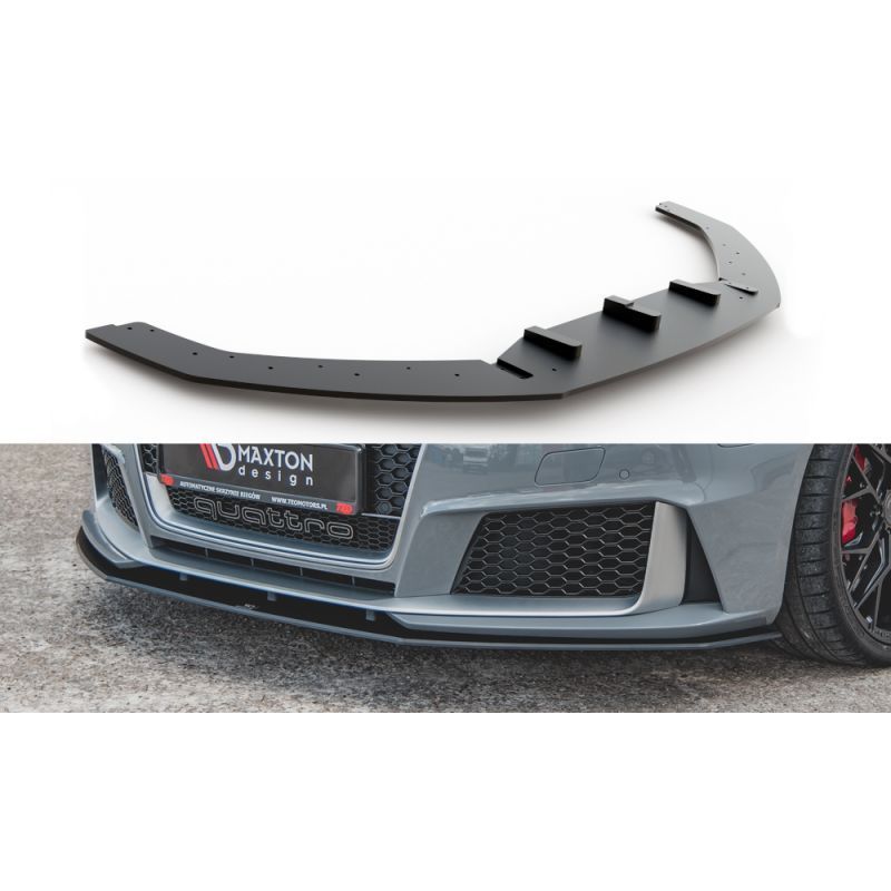 Maxton Racing Durability Front Splitter Audi RS3 8V Sportback Black-Red, A3/S3/RS3 8V