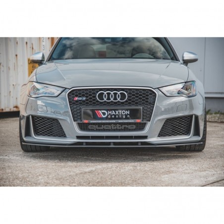 Maxton Racing Durability Front Splitter Audi RS3 8V Sportback Black-Red, A3/S3/RS3 8V