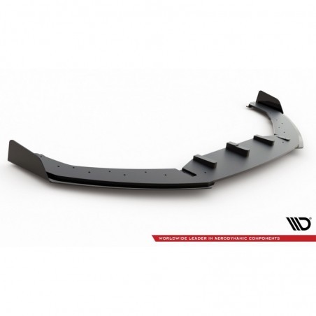 Maxton Racing Durability Front Splitter + Flaps Audi RS3 8V Sportback Black + Gloss Flaps , A3/S3/RS3 8V