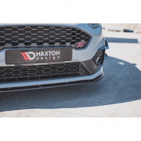 Maxton Racing Durability Front Splitter Ford Fiesta Mk8 ST / ST-Line Black-Red, FORD