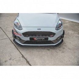 Maxton Racing Durability Front Splitter + Flaps Ford Fiesta Mk8 ST / ST-Line Black + Gloss Flaps , FORD