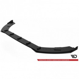 Maxton Racing Durability Front Splitter + Flaps Ford Fiesta Mk8 ST / ST-Line Black-Red + Gloss Flaps, FORD