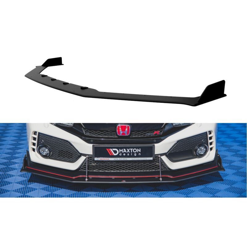 Maxton Racing Durability Front Splitter Honda Civic X Type-R Black, HONDA