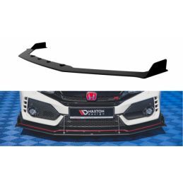 Maxton Racing Durability Front Splitter Honda Civic X Type-R Black-Red, HONDA