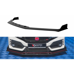 tuning Racing Durability Front Splitter Honda Civic X Type-R Black-Red