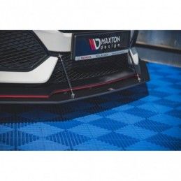 Maxton Racing Durability Front Splitter Honda Civic X Type-R Black-Red, HONDA