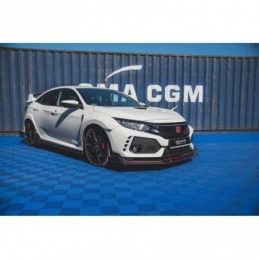 Maxton Racing Durability Front Splitter Honda Civic X Type-R Black-Red, HONDA