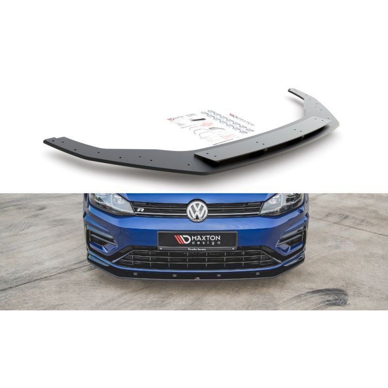 Maxton Racing Durability Front Splitter VW Golf 7 R / R-Line Facelift Black, Golf 7