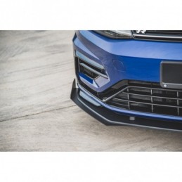 Maxton Racing Durability Front Splitter + Flaps VW Golf 7 R / R-Line Facelift Black + Gloss Flaps , Golf 7