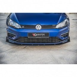 Maxton Racing Durability Front Splitter V.2 VW Golf 7 R / R-Line Facelift Black, Golf 7