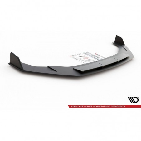 Maxton Racing Durability Front Splitter V.2 VW Golf 7 R / R-Line Facelift Black, Golf 7