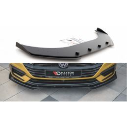 Maxton Racing Durability Front Splitter + Flaps Volkswagen Arteon R-Line Black-Red + Gloss Flaps, MAXTON DESIGN