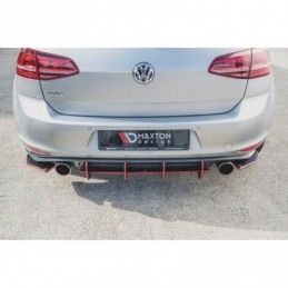 Maxton Racing Durability Rear Diffuser V.2 VW Golf 7 GTI Black, Golf 7