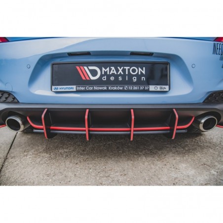 Maxton Racing Durability Rear Diffuser V.2 Hyundai I30 N Mk3 Hatchback Black, Hyundai