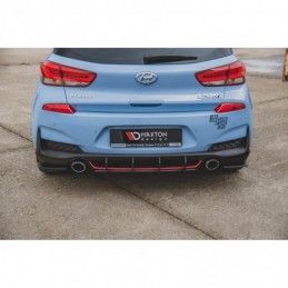 Maxton Racing Durability Rear Diffuser V.2 Hyundai I30 N Mk3 Hatchback Black-Red, Hyundai