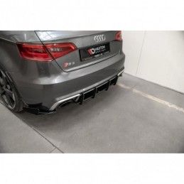 Maxton Racing Durability Rear Diffuser V.1 Audi RS3 8V Sportback Black, A3/S3/RS3 8V