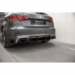 Maxton Racing Durability Rear Diffuser V.1 Audi RS3 8V Sportback Black-Red, A3/S3/RS3 8V