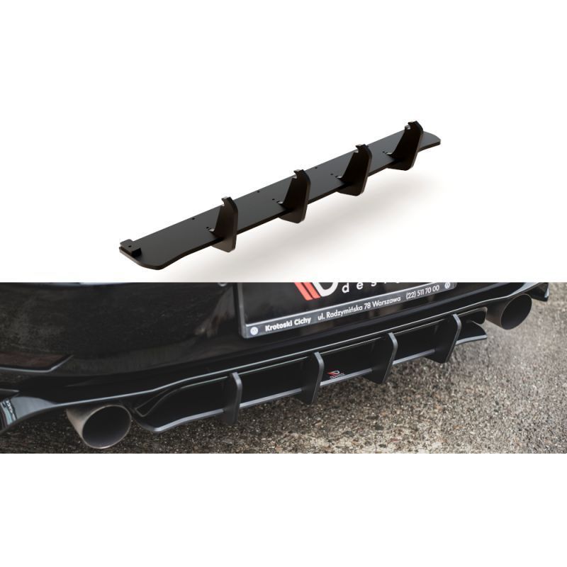 Maxton Racing Durability Rear Diffuser VW Golf 7 GTI TCR Black, Golf 7