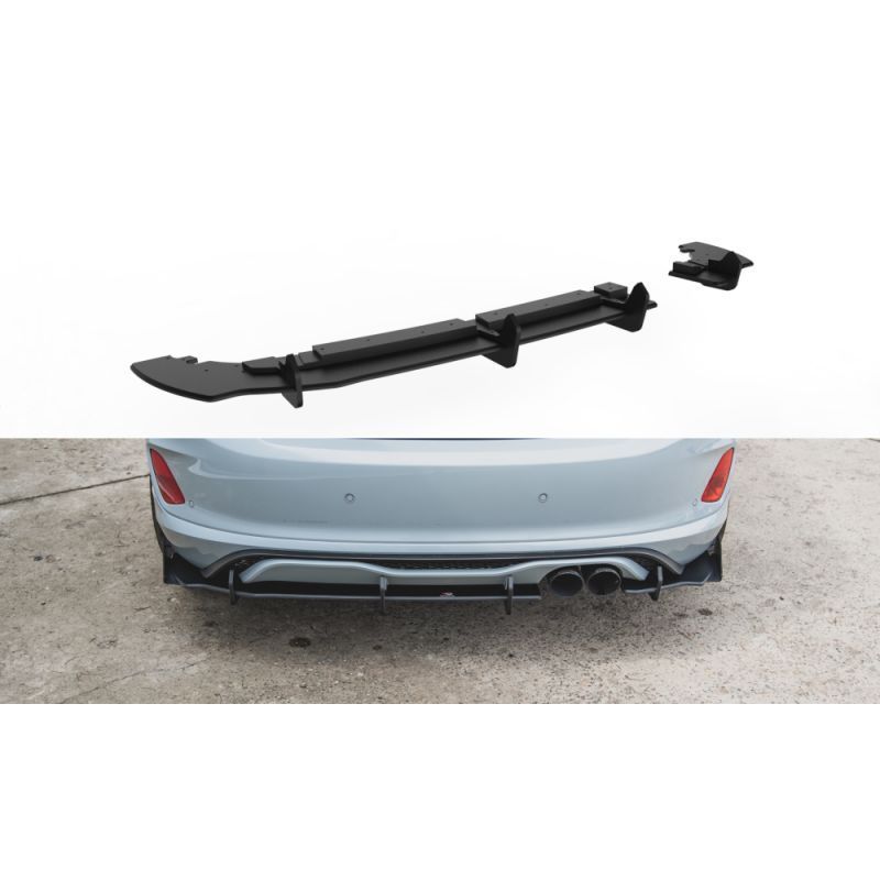 Maxton Racing Durability Rear Valance Ford Fiesta Mk8 ST Black, FORD