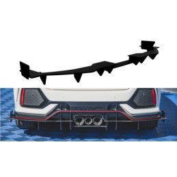 Maxton Racing Durability Rear Valance Honda Civic X Type R Black, HONDA