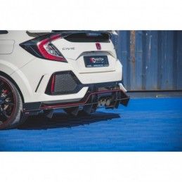 Maxton Racing Durability Rear Valance Honda Civic X Type R Black, HONDA