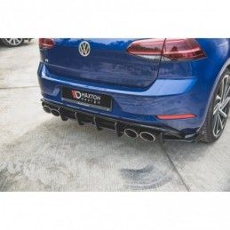 Maxton Racing Durability Rear Diffuser VW Golf 7 R Facelift Black, Golf 7