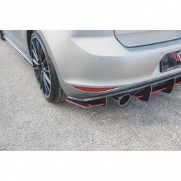 Maxton Racing Durability Rear Side Splitters V.1 VW Golf 7 GTI Red, Golf 7