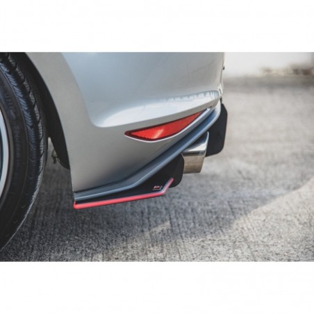 Maxton Racing Durability Rear Side Splitters V.1 VW Golf 7 GTI Black-Red, Golf 7