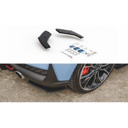 Maxton Racing Durability Rear Side Splitters Hyundai I30 N Mk3 Hatchback Black, Hyundai