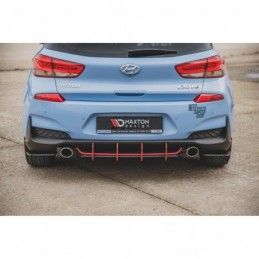 Maxton Racing Durability Rear Side Splitters Hyundai I30 N Mk3 Hatchback Black, Hyundai