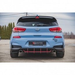 Maxton Racing Durability Rear Side Splitters Hyundai I30 N Mk3 Hatchback Black, Hyundai