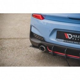 Maxton Racing Durability Rear Side Splitters Hyundai I30 N Mk3 Hatchback Black, Hyundai