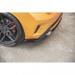 Maxton Racing Durability Rear Side Splitters + Flaps Ford Focus ST Mk4 Black + Gloss Flaps , FORD