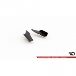 Maxton Racing Durability Rear Side Splitters + Flaps Ford Focus ST Mk4 Black + Gloss Flaps , FORD