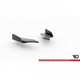 Maxton Racing Durability Rear Side Splitters + Flaps Ford Focus ST Mk4 Black + Gloss Flaps , FORD