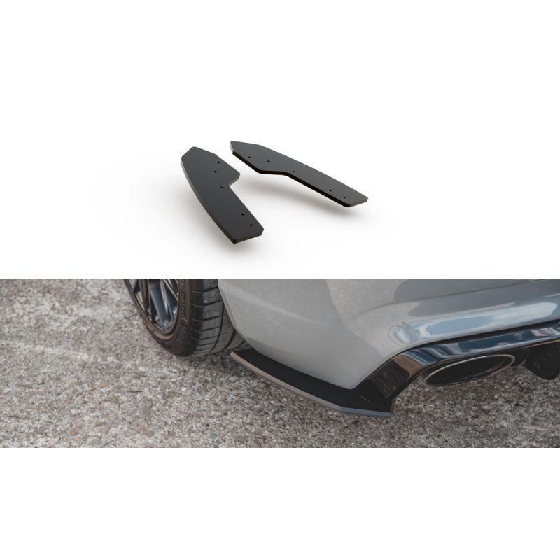 Maxton Racing Durability Rear Side Splitters Audi RS3 8V Sportback Black, A3/S3/RS3 8V