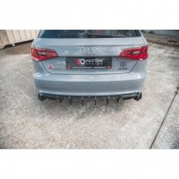 Maxton Racing Durability Rear Side Splitters Audi RS3 8V Sportback Black, A3/S3/RS3 8V